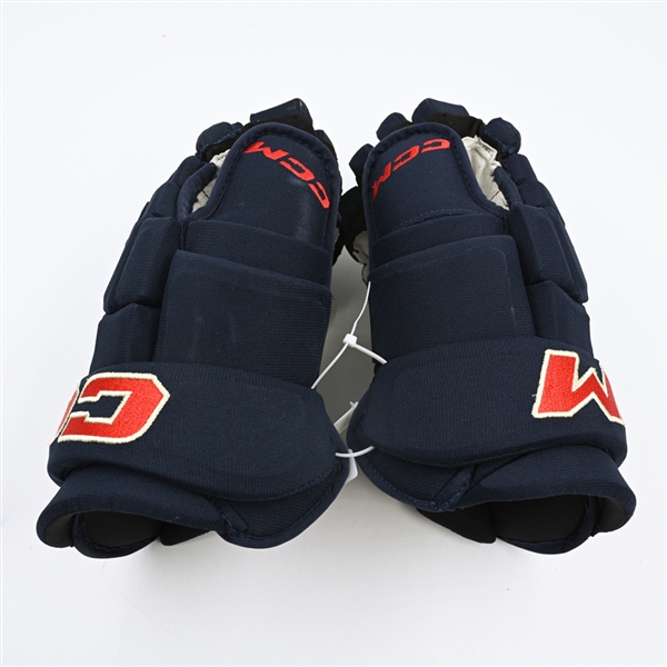 Andre Burakovsky - Game-Worn CCM Gloves - Worn in 2024 Winter Classic, and on Feb. 24, 2024, Mar. 21, 2024 and Mar. 24, 2024