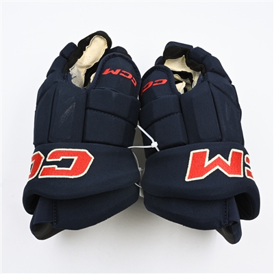 Ryker Evans - Game-Worn CCM HGTKXP Gloves - Winter Classic - Worn on Mar. 21, 2024 and Mar. 24, 2024