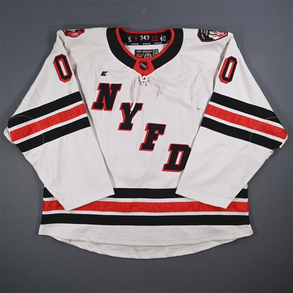 Nick Battaglia - Cream Jersey - 50th Annual FDNY vs. NYPD Game - Worn April 20, 2024 - PHOTO-MATCHED