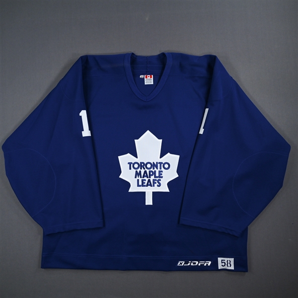 Mike Minard - Toronto Maple Leafs- Blue Practice-Worn Jersey