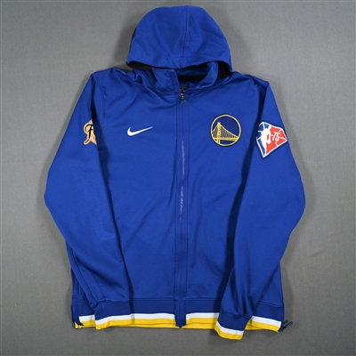 Gary Payton II - Golden State Warriors - Blue Game-Issued Game Theater Jacket w/NBA Finals Patch - 2022 NBA Finals
