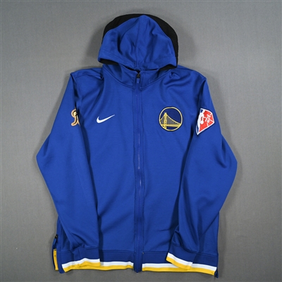 Quinndary Weatherspoon - Golden State Warriors - Blue Game-Issued Game Theater Jacket w/NBA Finals Patch - 2022 NBA Finals