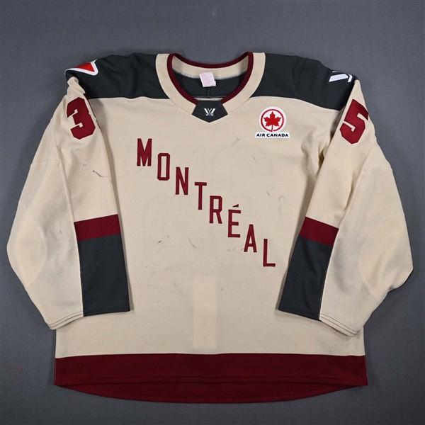 Ann-Renée Desbiens - Cream Set 1 Jersey - Inaugural Season - Worn in First Game in Team History - PHOTO-MATCHED