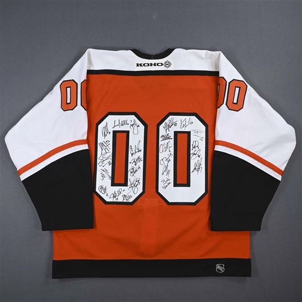 Philadelphia Flyers - Orange, Team Autographed Authentic Jersey - 2000-01 NHL Season