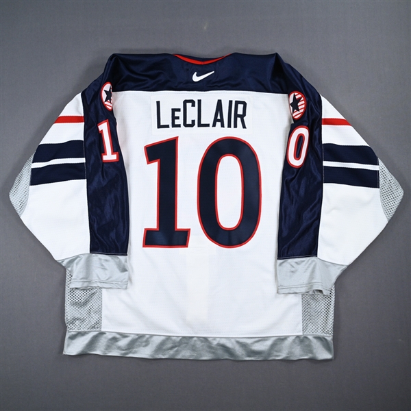 John LeClair - Team USA - White, Autographed Authentic Jersey 