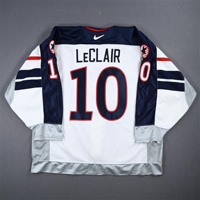 John LeClair - Team USA - White, Autographed Authentic Jersey 