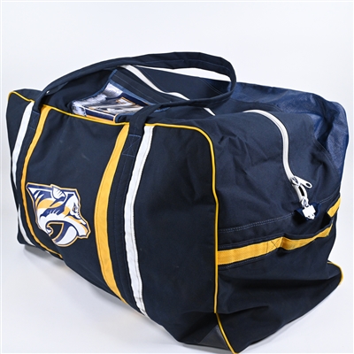 Luke Evangelista - Navy Equipment Bag - 2023-24 NHL Season