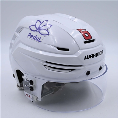 John Marino - White, Warrior Helmet w/ Oakley Shield - 2023-24 NHL Regular Season