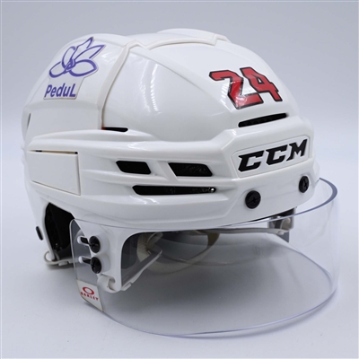 Colin Miller - White, CCM Helmet w/ Oakley Shield - 2023-24 NHL Regular Season