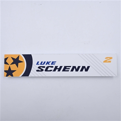 Luke Schenn - Nashville Predators - Locker Room Nameplate - 2023-24 NHL Season