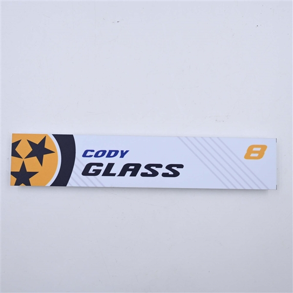 Cody Glass - Nashville Predators - Locker Room Nameplate - 2023-24 NHL Season