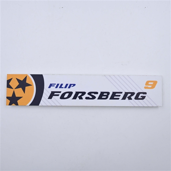 Filip Forsberg - Nashville Predators - Locker Room Nameplate - 2023-24 NHL Season