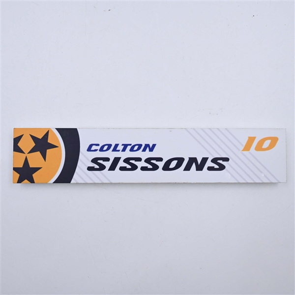 Colton Sissons - Nashville Predators - Locker Room Nameplate - 2023-24 NHL Season