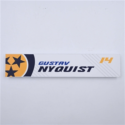 Gustav Nyquist - Nashville Predators - Locker Room Nameplate - 2023-24 NHL Season