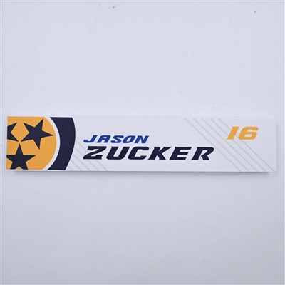 Jason Zucker - Nashville Predators - Locker Room Nameplate - 2023-24 NHL Season