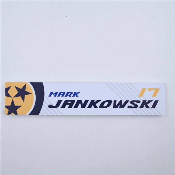 Mark Jankowski - Nashville Predators - Locker Room Nameplate - 2023-24 NHL Season