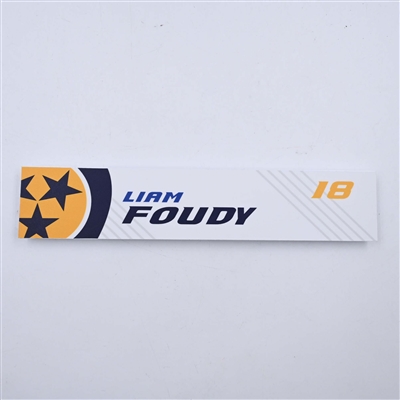 Liam Foudy - Nashville Predators - Locker Room Nameplate - 2023-24 NHL Season