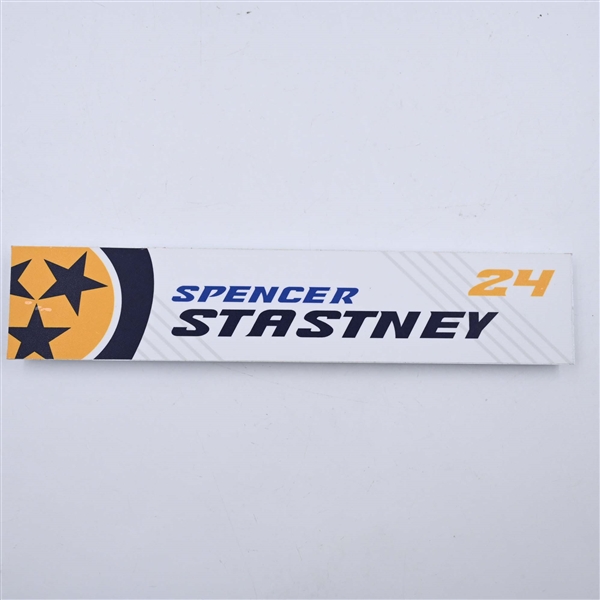 Spencer Stastney - Nashville Predators - Locker Room Nameplate - 2023-24 NHL Season