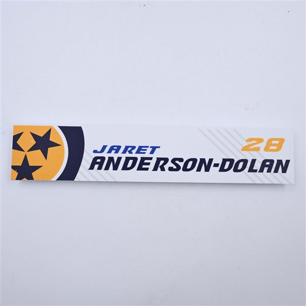 Jaret Anderson-Dolan - Nashville Predators - Locker Room Nameplate - 2023-24 NHL Season