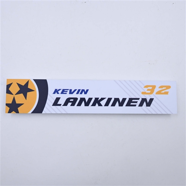 Kevin Lankinen - Nashville Predators - Locker Room Nameplate - 2023-24 NHL Season