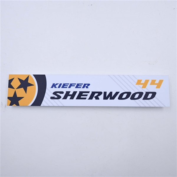 Kiefer Sherwood - Nashville Predators - Locker Room Nameplate - 2023-24 NHL Season