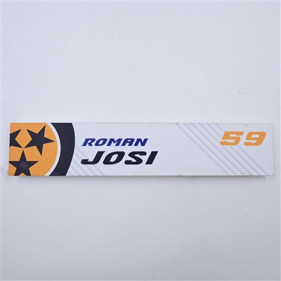 Roman Josi - Nashville Predators - Locker Room Nameplate - 2023-24 NHL Season