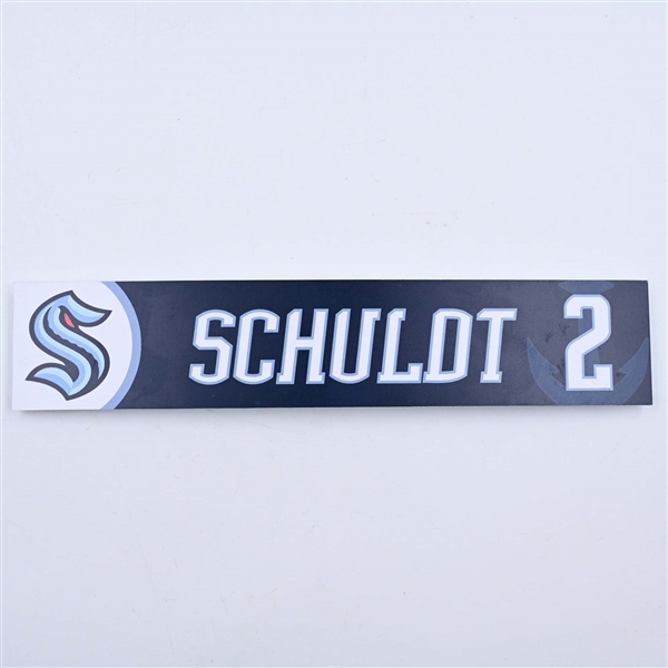 Jimmy Schuldt - Seattle Kraken - Locker Room Nameplate - 2023-24 NHL Season