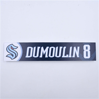 Brian Dumoulin - Seattle Kraken - Locker Room Nameplate - 2023-24 NHL Season