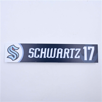 Jaden Schwartz - Seattle Kraken - Locker Room Nameplate - 2023-24 NHL Season