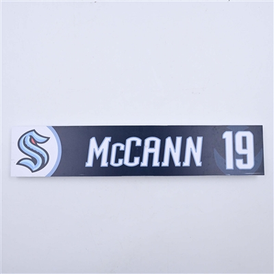 Jared McCann - Seattle Kraken - Locker Room Nameplate - 2023-24 NHL Season