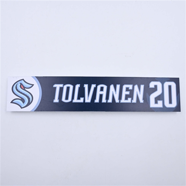 Eeli Tolvanen - Seattle Kraken - Locker Room Nameplate - 2023-24 NHL Season