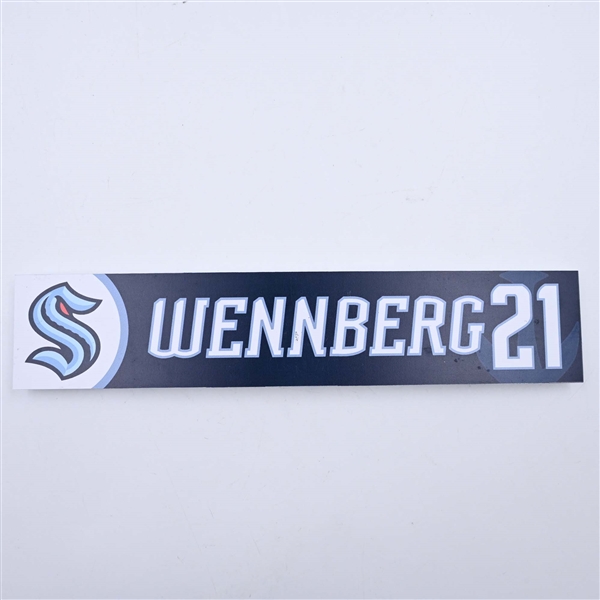 Alexander Wennberg - Seattle Kraken - Locker Room Nameplate - 2023-24 NHL Season