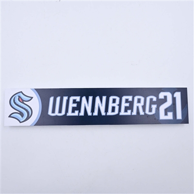 Alexander Wennberg - Seattle Kraken - Locker Room Nameplate - 2023-24 NHL Season
