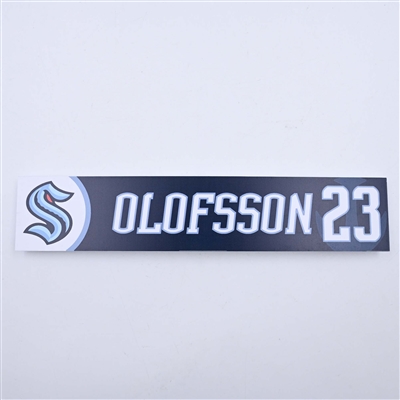 Gustav Olofsson - Seattle Kraken - Locker Room Nameplate - 2023-24 NHL Season