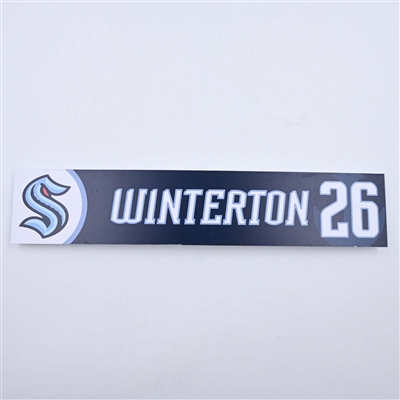 Ryan Winterton - Seattle Kraken - Locker Room Nameplate - 2023-24 NHL Season