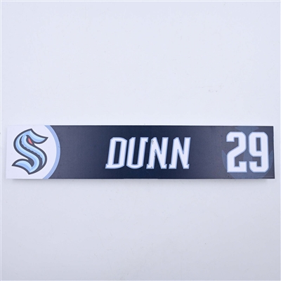 Vince Dunn - Seattle Kraken - Locker Room Nameplate - 2023-24 NHL Season