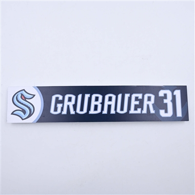Philipp Grubauer - Seattle Kraken - Locker Room Nameplate - 2023-24 NHL Season