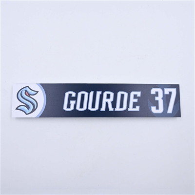 Yanni Gourde - Seattle Kraken - Locker Room Nameplate - 2023-24 NHL Season