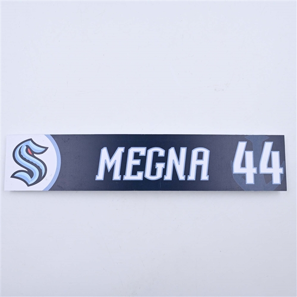 Jaycob Megna - Seattle Kraken - Locker Room Nameplate - 2023-24 NHL Season