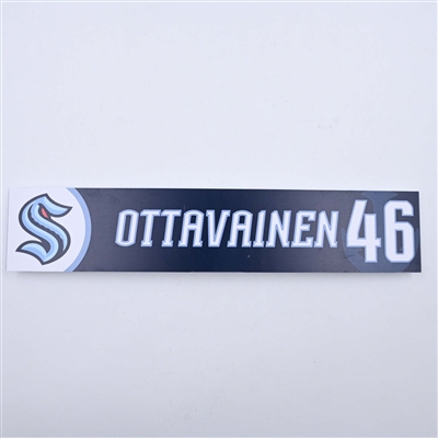 Ville Ottavainen - Seattle Kraken - Locker Room Nameplate - 2023-24 NHL Season
