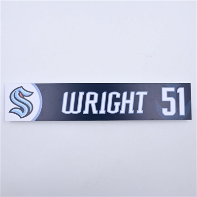 Shane Wright - Seattle Kraken - Locker Room Nameplate - 2023-24 NHL Season