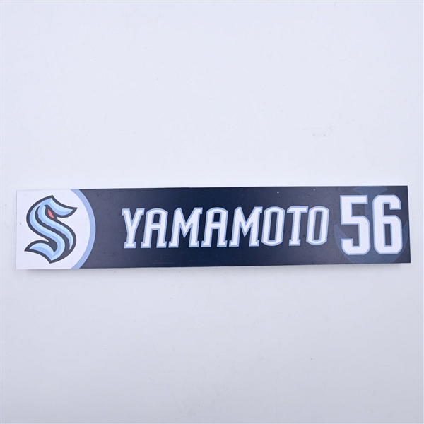 Kailer Yamamoto - Seattle Kraken - Locker Room Nameplate - 2023-24 NHL Season