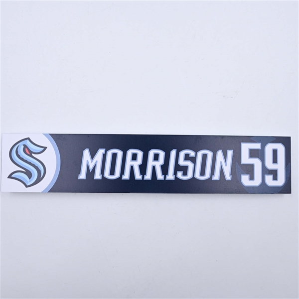 Logan Morrison - Seattle Kraken - Locker Room Nameplate - 2023-24 NHL Season