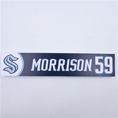 Logan Morrison - Seattle Kraken - Locker Room Nameplate - 2023-24 NHL Season
