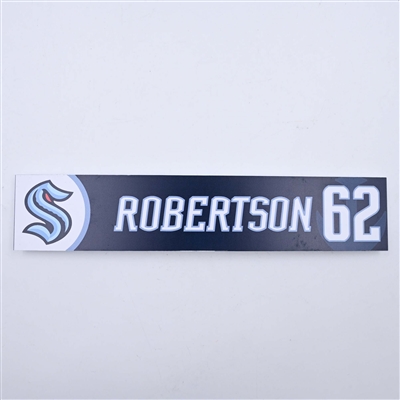 Tucker Robertson - Seattle Kraken - Locker Room Nameplate - 2023-24 NHL Season
