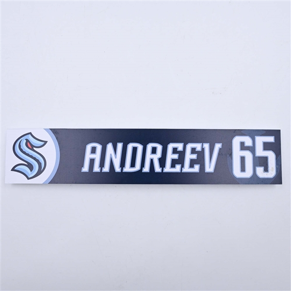 Maxim Andreev - Seattle Kraken - Locker Room Nameplate - 2023-24 NHL Season