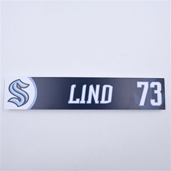 Kole Lind - Seattle Kraken - Locker Room Nameplate - 2023-24 NHL Season