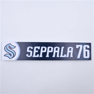 Peetro Seppala - Seattle Kraken - Locker Room Nameplate - 2023-24 NHL Season