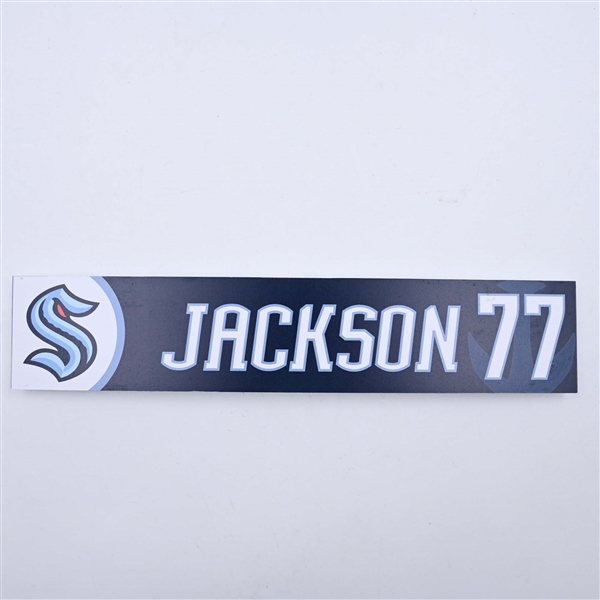 Kyle Jackson - Seattle Kraken - Locker Room Nameplate - 2023-24 NHL Season