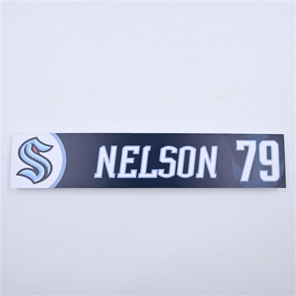 Ty Nelson - Seattle Kraken - Locker Room Nameplate - 2023-24 NHL Season